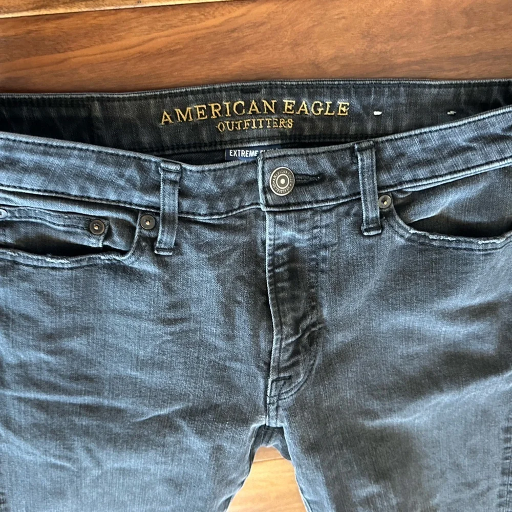 American Eagle Extreme Flex 4 Slim Faded Black Pants size 30x32
